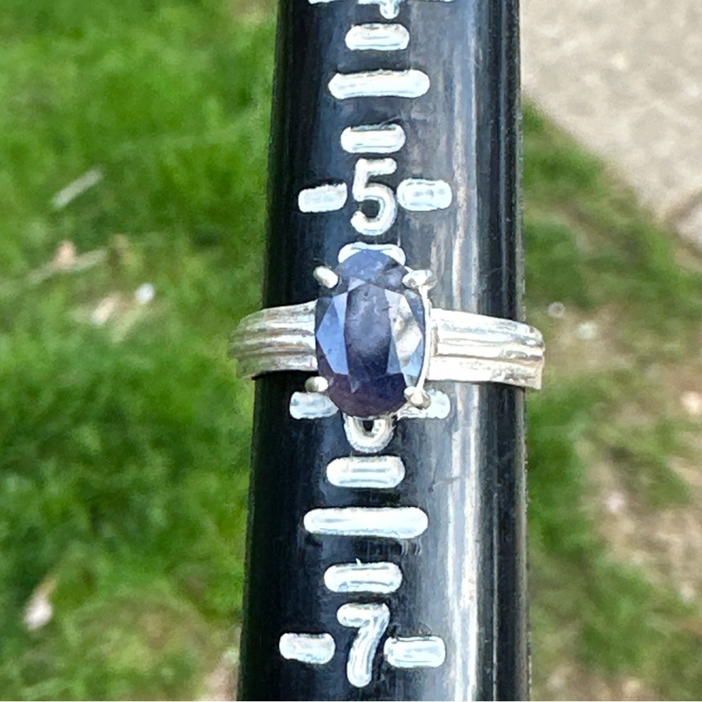 Natural beautiful Sapphire from Kashmir 13.20 Ct Ring Silver 925 - Picture 7 of 12